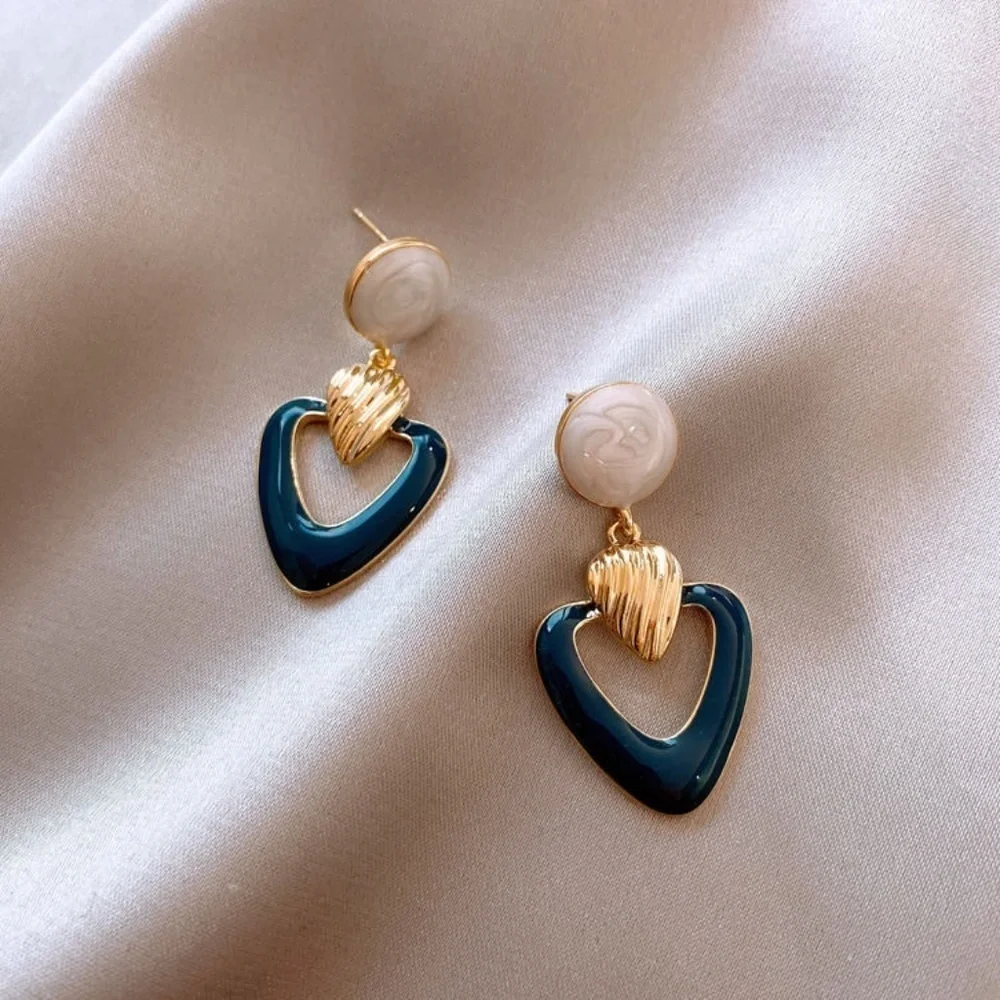 *DAGNY* Gold x Blue Fashion Dangle Earrings